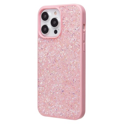 Чехол-накладка для Apple iPhone 14 Pro Max россыпь кристаллов (розовый) - PC071 POSH SHINE