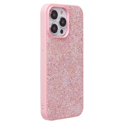 Чехол-накладка для Apple iPhone 14 Pro Max россыпь кристаллов (розовый) - PC071 POSH SHINE