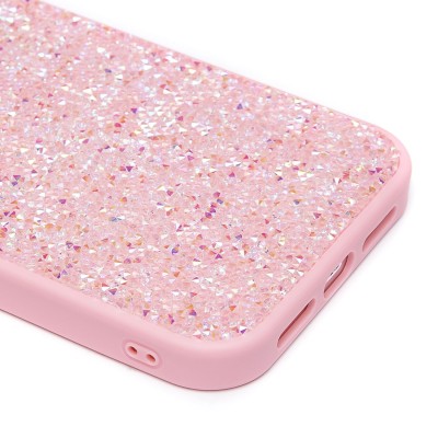 Чехол-накладка для Apple iPhone 14 Pro Max россыпь кристаллов (розовый) - PC071 POSH SHINE