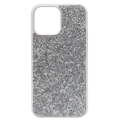 Чехол-накладка для Apple iPhone 14 Pro Max россыпь кристаллов (серебяный) - PC071 POSH SHINE