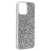 Чехол-накладка для Apple iPhone 14 Pro Max россыпь кристаллов (серебяный) - PC071 POSH SHINE