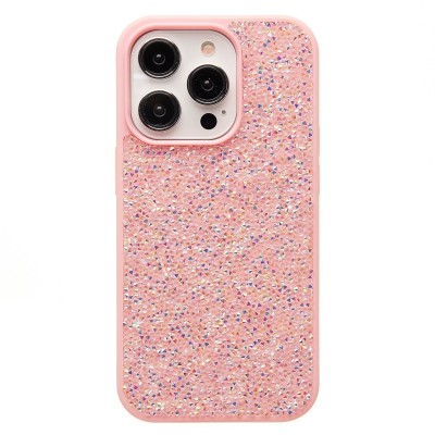 Чехол-накладка для Apple iPhone 14 Pro россыпь кристаллов (розовый) - PC071 POSH SHINE