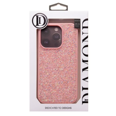 Чехол-накладка для Apple iPhone 14 Pro россыпь кристаллов (розовый) - PC071 POSH SHINE