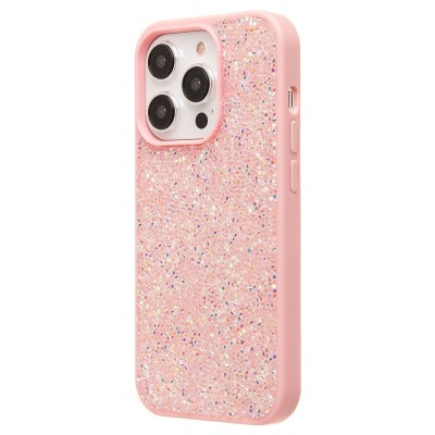 Чехол-накладка для Apple iPhone 14 Pro россыпь кристаллов (розовый) - PC071 POSH SHINE