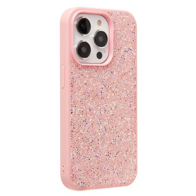 Чехол-накладка для Apple iPhone 14 Pro россыпь кристаллов (розовый) - PC071 POSH SHINE