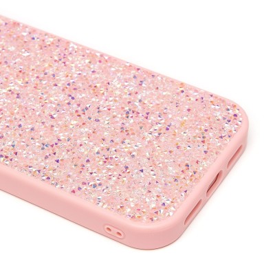 Чехол-накладка для Apple iPhone 14 Pro россыпь кристаллов (розовый) - PC071 POSH SHINE