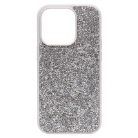 Чехол-накладка для Apple iPhone 14 Pro россыпь кристаллов (серебяный) - PC071 POSH SHINE