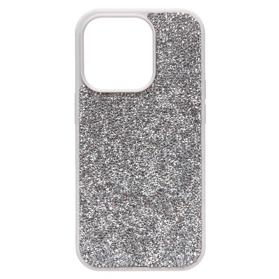 Чехол-накладка для Apple iPhone 14 Pro россыпь кристаллов (серебяный) - PC071 POSH SHINE