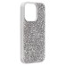 Чехол-накладка для Apple iPhone 14 Pro россыпь кристаллов (серебяный) - PC071 POSH SHINE