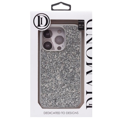 Чехол-накладка для Apple iPhone 14 Pro россыпь кристаллов (серебяный) - PC071 POSH SHINE