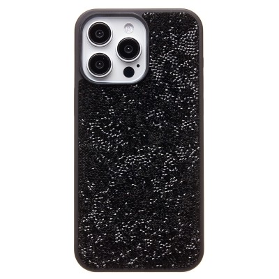 Чехол-накладка для Apple iPhone 15 Pro Max россыпь кристаллов (черный) - PC071 POSH SHINE