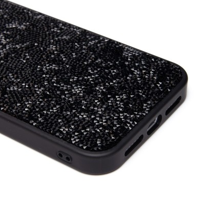 Чехол-накладка для Apple iPhone 15 Pro Max россыпь кристаллов (черный) - PC071 POSH SHINE