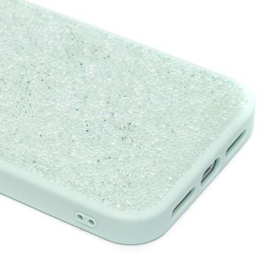 Чехол-накладка для Apple iPhone 15 Pro Max россыпь кристаллов (ледяной мятный) - PC071 POSH SHINE