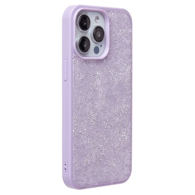 Чехол-накладка для Apple iPhone 15 Pro Max россыпь кристаллов (ледяной фиолетовый) - PC071 POSH SHINE