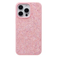 Чехол-накладка для Apple iPhone 15 Pro Max россыпь кристаллов (розовый) - PC071 POSH SHINE