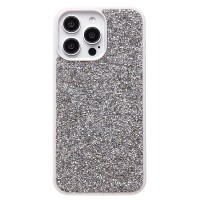 Чехол-накладка для Apple iPhone 15 Pro Max россыпь кристаллов (серебяный) - PC071 POSH SHINE