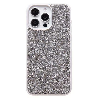 Чехол-накладка для Apple iPhone 15 Pro Max россыпь кристаллов (серебяный) - PC071 POSH SHINE