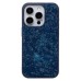 Чехол-накладка для Apple iPhone 15 Pro россыпь кристаллов (ледяной синий) - PC071 POSH SHINE
