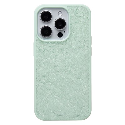 Чехол-накладка для Apple iPhone 15 Pro россыпь кристаллов (ледяной мятный) - PC071 POSH SHINE