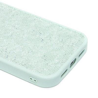 Чехол-накладка для Apple iPhone 15 Pro россыпь кристаллов (ледяной мятный) - PC071 POSH SHINE