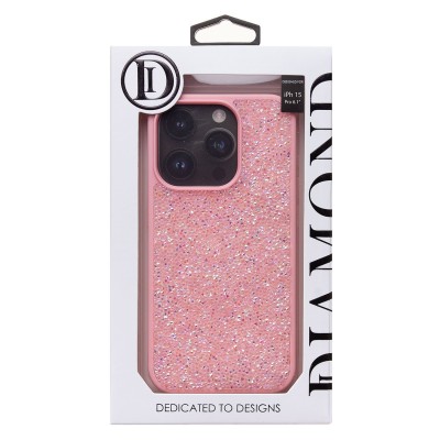 Чехол-накладка для Apple iPhone 15 Pro россыпь кристаллов (розовый) - PC071 POSH SHINE