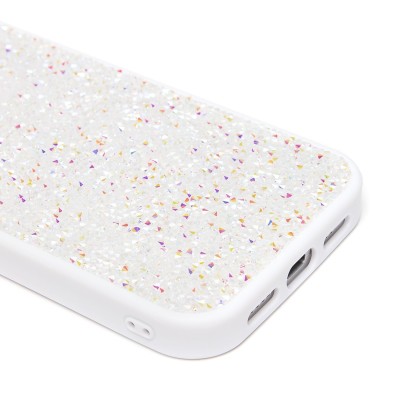 Чехол-накладка для Apple iPhone 15 Pro россыпь кристаллов (белый) - PC071 POSH SHINE