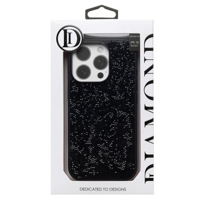 Чехол-накладка для Apple iPhone 16 Pro россыпь кристаллов (черный) - PC071 POSH SHINE