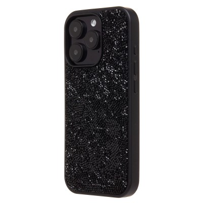 Чехол-накладка для Apple iPhone 16 Pro россыпь кристаллов (черный) - PC071 POSH SHINE