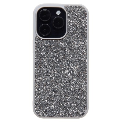 Чехол-накладка для Apple iPhone 16 Pro россыпь кристаллов (серебяный) - PC071 POSH SHINE