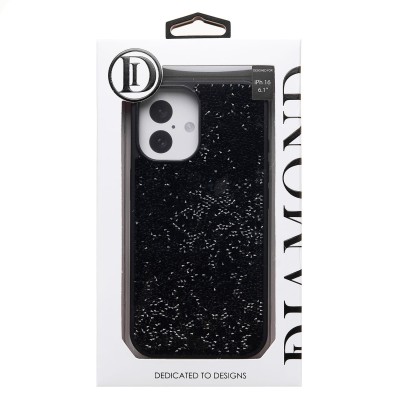 Чехол-накладка для Apple iPhone 16 россыпь кристаллов (черный) - PC071 POSH SHINE Чехол-накладка для Apple iPhone 16 россыпь кристаллов (черный) - PC071 POSH SHINE