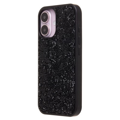 Чехол-накладка для Apple iPhone 16 россыпь кристаллов (черный) - PC071 POSH SHINE Чехол-накладка для Apple iPhone 16 россыпь кристаллов (черный) - PC071 POSH SHINE