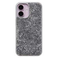 Чехол-накладка для Apple iPhone 16 россыпь кристаллов (серебяный) - PC071 POSH SHINE