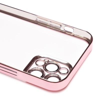 Чехол-накладка для Apple iPhone 12 Pro Max (розовое золото) - PC073 с закрытой камерой
