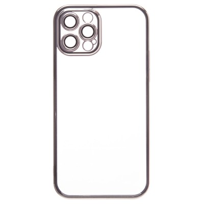 Чехол-накладка для Apple iPhone 12 Pro Max (серебяный) - PC073 с закрытой камерой