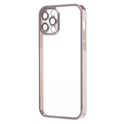 Чехол-накладка для Apple iPhone 12 Pro Max (серебяный) - PC073 с закрытой камерой