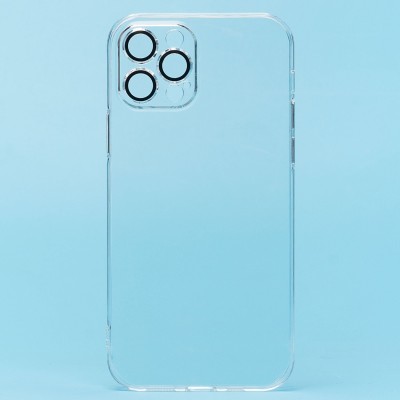 Чехол-накладка для Apple iPhone 12 Pro Max (прозрачный) - PC073 с закрытой камерой