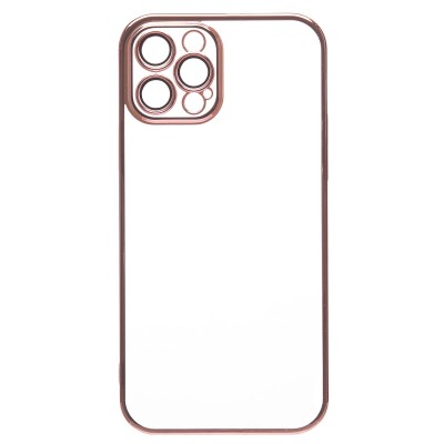 Чехол-накладка для Apple iPhone 12 Pro (розовое золото) - PC073 с закрытой камерой