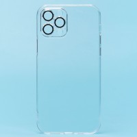 Чехол-накладка для Apple iPhone 12 Pro (прозрачный) - PC073 с закрытой камерой