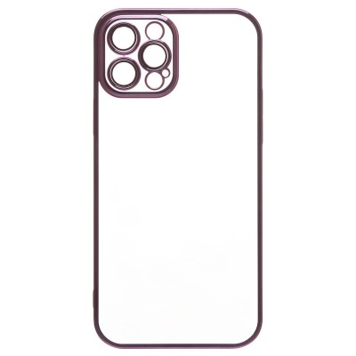 Чехол-накладка для Apple iPhone 12 Pro (фиолетовый) - PC073 с закрытой камерой