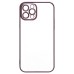 Чехол-накладка для Apple iPhone 12 Pro (фиолетовый) - PC073 с закрытой камерой