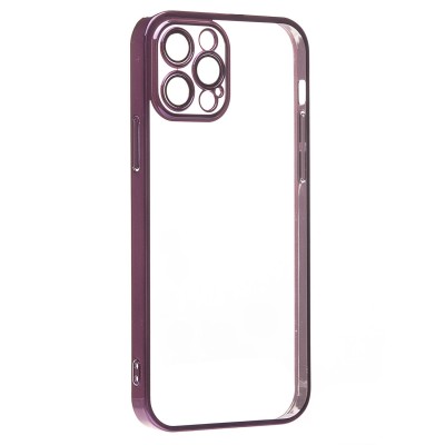 Чехол-накладка для Apple iPhone 12 Pro (фиолетовый) - PC073 с закрытой камерой