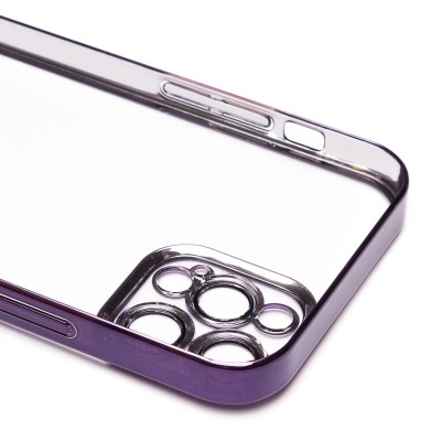 Чехол-накладка для Apple iPhone 12 Pro (фиолетовый) - PC073 с закрытой камерой