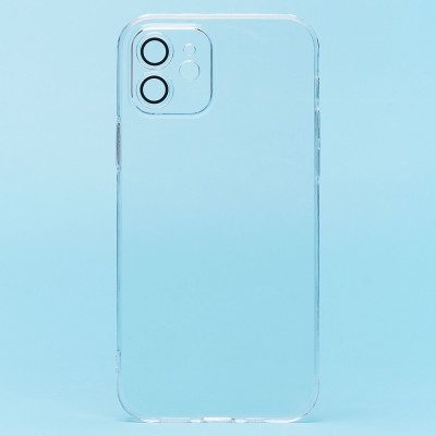 Чехол-накладка для Apple iPhone 12 (прозрачный) - PC073 с закрытой камерой