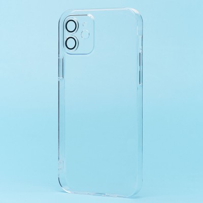 Чехол-накладка для Apple iPhone 12 (прозрачный) - PC073 с закрытой камерой