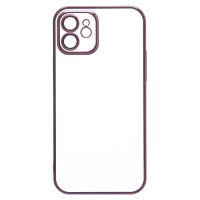 Чехол-накладка для Apple iPhone 12 (фиолетовый) - PC073 с закрытой камерой