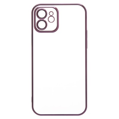 Чехол-накладка для Apple iPhone 12 (фиолетовый) - PC073 с закрытой камерой