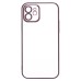 Чехол-накладка для Apple iPhone 12 (фиолетовый) - PC073 с закрытой камерой
