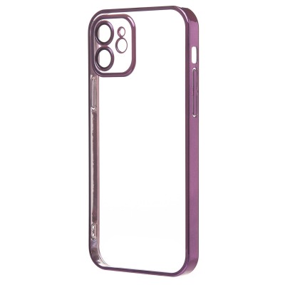 Чехол-накладка для Apple iPhone 12 (фиолетовый) - PC073 с закрытой камерой