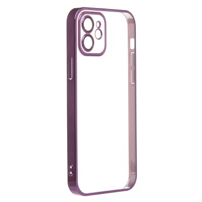 Чехол-накладка для Apple iPhone 12 (фиолетовый) - PC073 с закрытой камерой