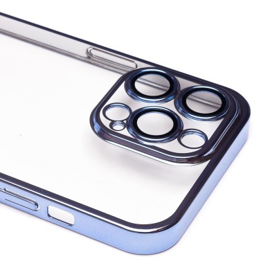 Чехол-накладка для Apple iPhone 13 Pro (синий) - PC073 с закрытой камерой